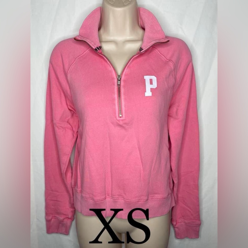 Pink Victoria Secret PINK Quarter Zip Pullover Sweatshirt